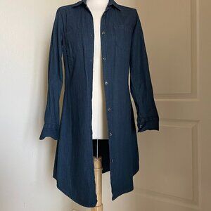 A New Day Blue Denim Shirt Dress - XS Casual Chic